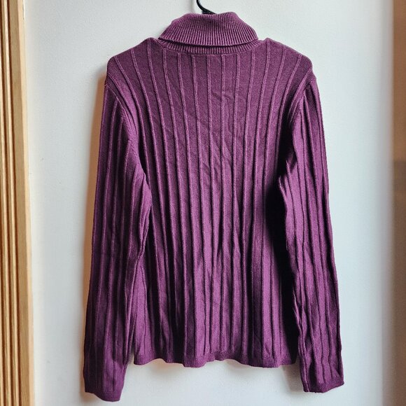 Ann Taylor Purple Ribbed Turtleneck Size Large - Picture 14 of 14